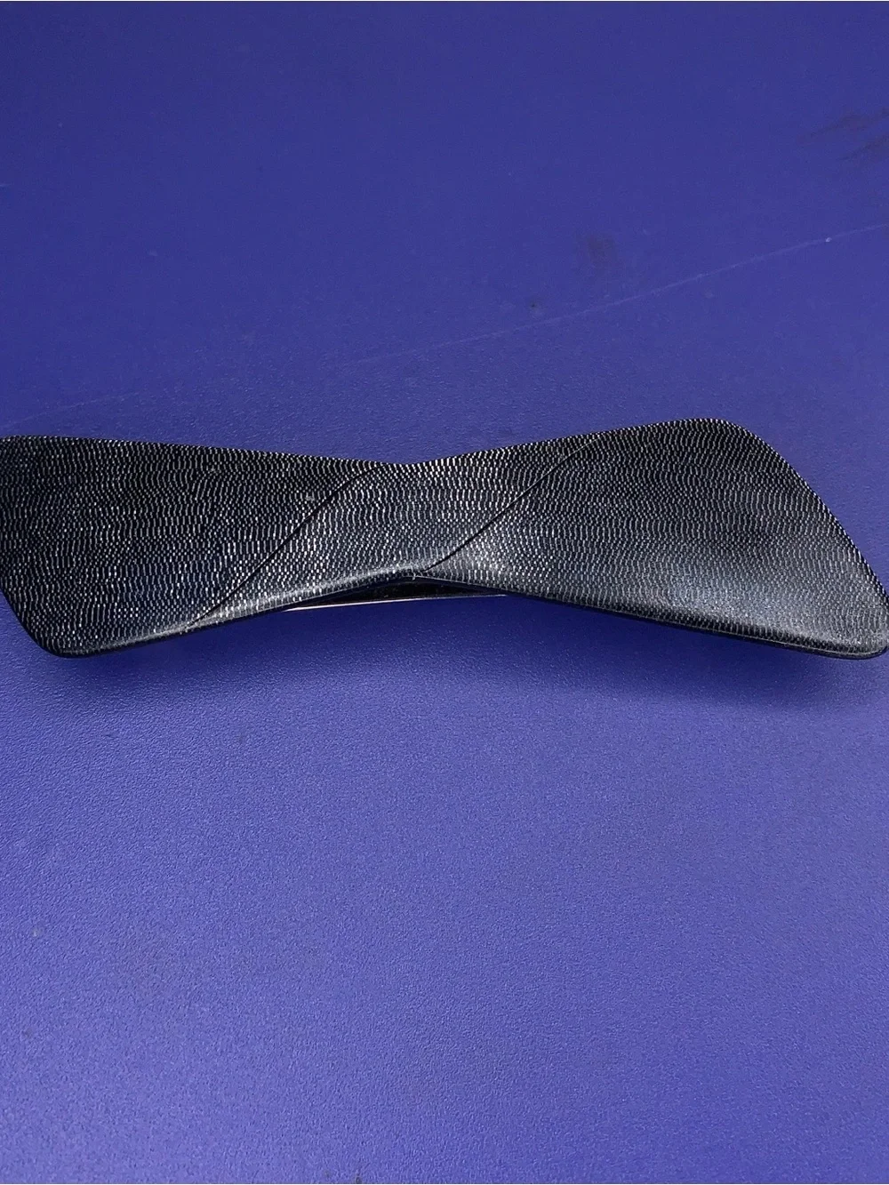 Vintage 1950s Era Hair Barrette Black Silver Made In France Retro Goth Pinup